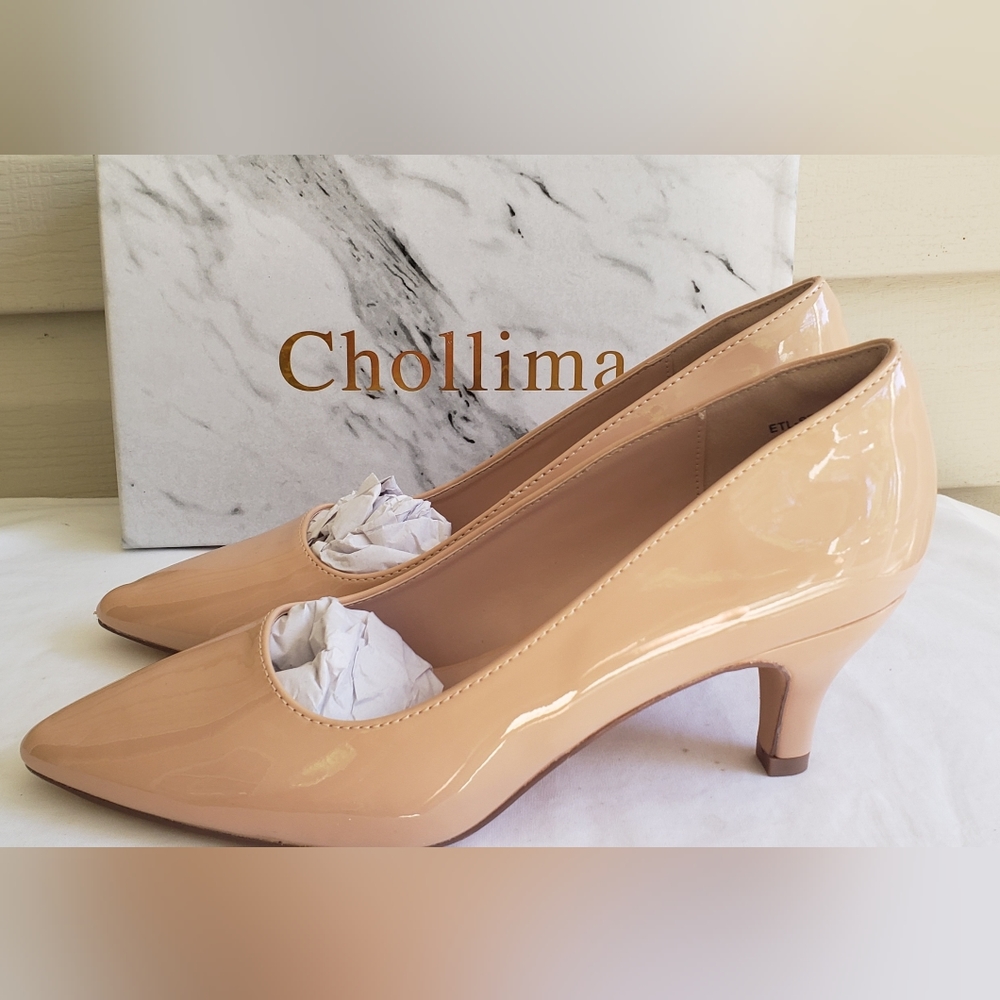 🆕️Chollima Women's Low Heel Pointed Toe Classic Pumps Shoes - Picture 2 of 6